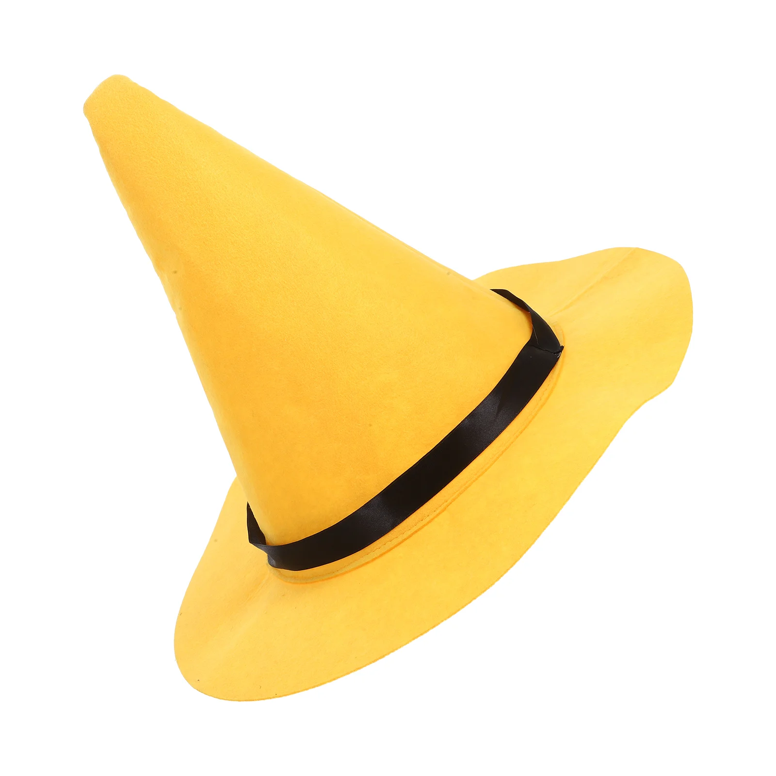 Costumes Witch Hat Halloween Decoration Broadside Hats Prop Yellow Accessory Wear-resistant for Child