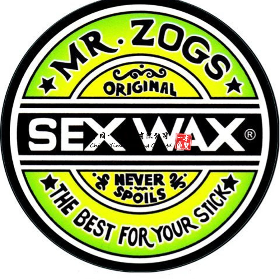 Circular Viny Sticker zogs sex wax surfing snowboarding laptop car cool decal