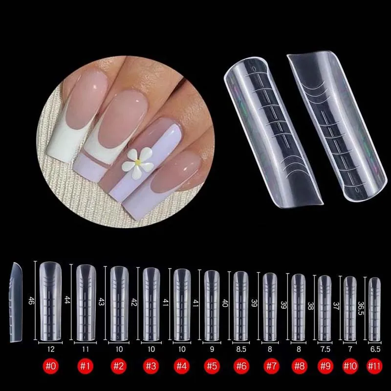 Dual Nail Forms Poly UV Gel per Extenstion Tips Mold Russia Almond unghie acriliche forme superiori fai da te Art Finger forme superiori artificiali