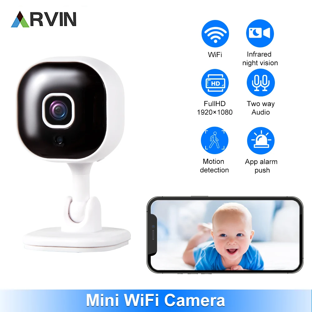 

New 1080P Surveillance IP WiFi Camera Mini Home Smart Two Way Intercom Survalance Camera Audio Video Night wifi Security Monitor