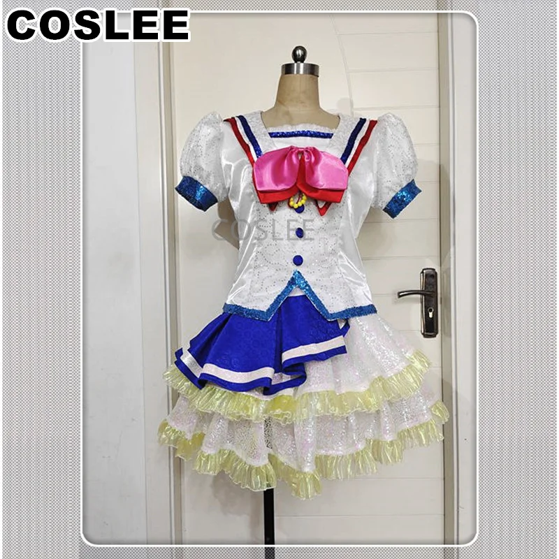 COSLEE LoveLive Sunshine Aqours Jumping Heart Chika Ruby Dia You Concert Version SJ Uniform Dress All Members Cosplay Costume