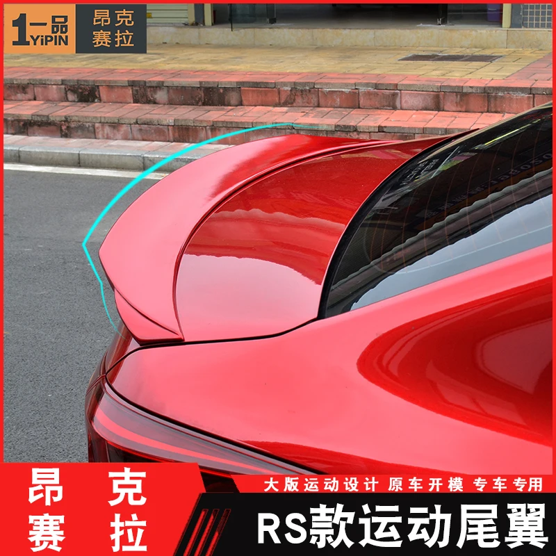 Car Styling For Mazda 3 Axela sedan 4 doors 2014 2015 2016 2017 ABS Plastic Material Unpainted Color Rear Trunk Spoiler Wing