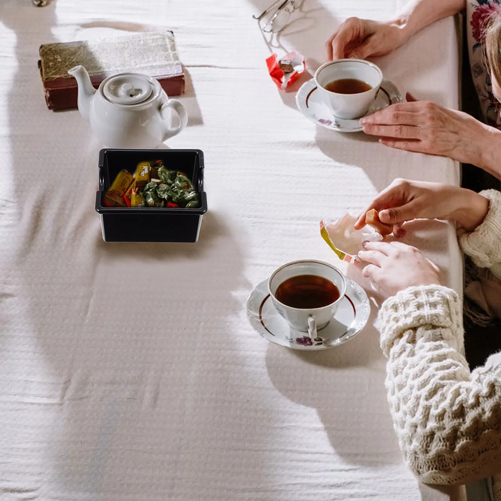 

2 шт. акриловая коробка для хранения чайных пакетиков, тонкая работа, аксессуары для кофейни и сладостей, держатель для чайных пакетиков, аксессуары для кофейни