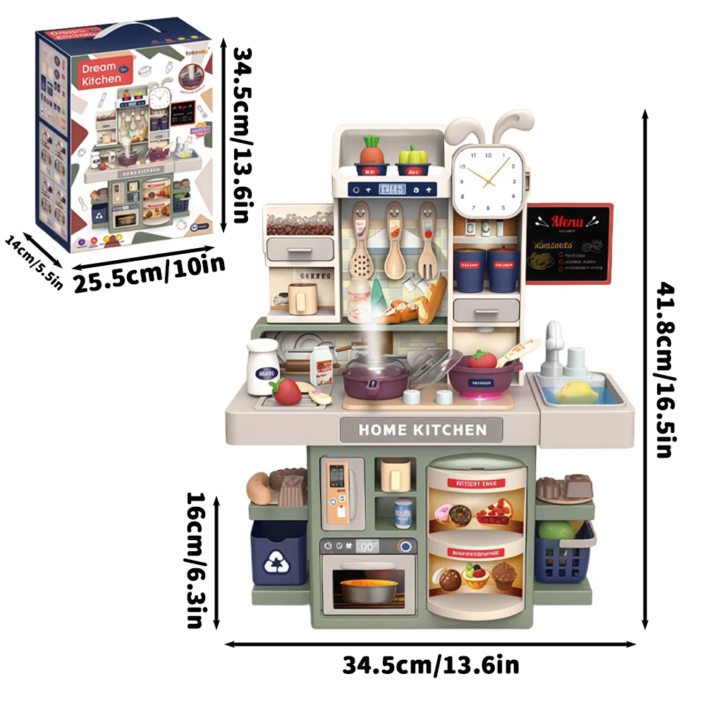 Pretend Cooking Toys | Kids Kitchen Playset with Chef Accessories, Lights & Sounds | Educational Role Play Gift for kids Ages 3+