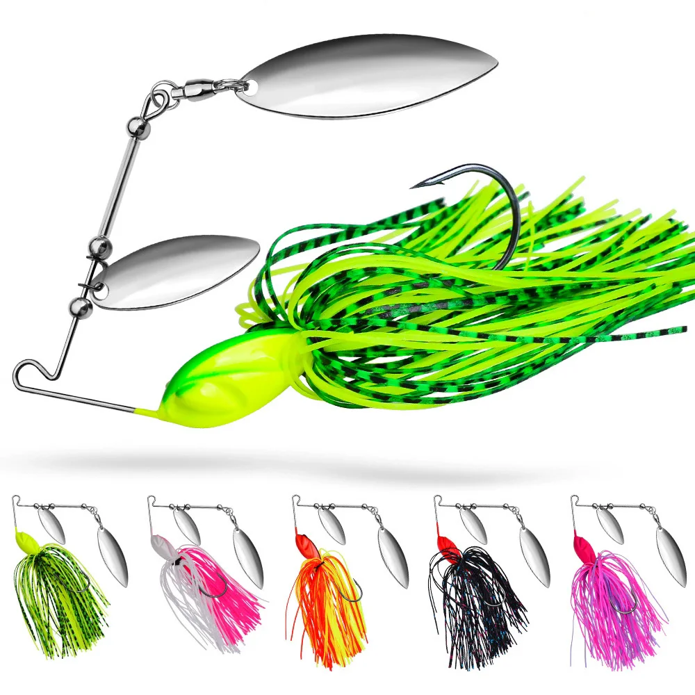 

1pcs Spoon Bait 10g 14g Spinner Fishing Lure Rubber Jig Spinnerbait Artificial Bionic Metal Sequin Soft Fishing Bait dw616