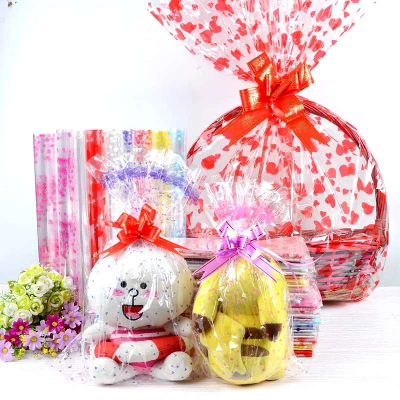 

Transparent Plastic Bags for Dolls, Wedding Gift Bag, Candy Flower Cellophane Opp Pouch, Large Packaging Bag 100 PCs/Lot