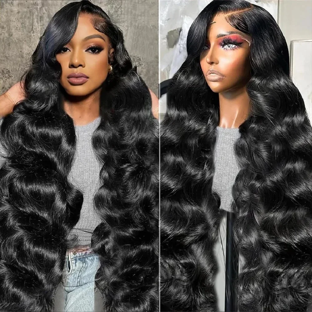 

42 44 Inch 13x4 13x6 HD Transparent Body Wave Lace Frontal Wigs For Women 200 Density Preplucked 5x5 Closure Lace Wig Chemical fiber wig Hair