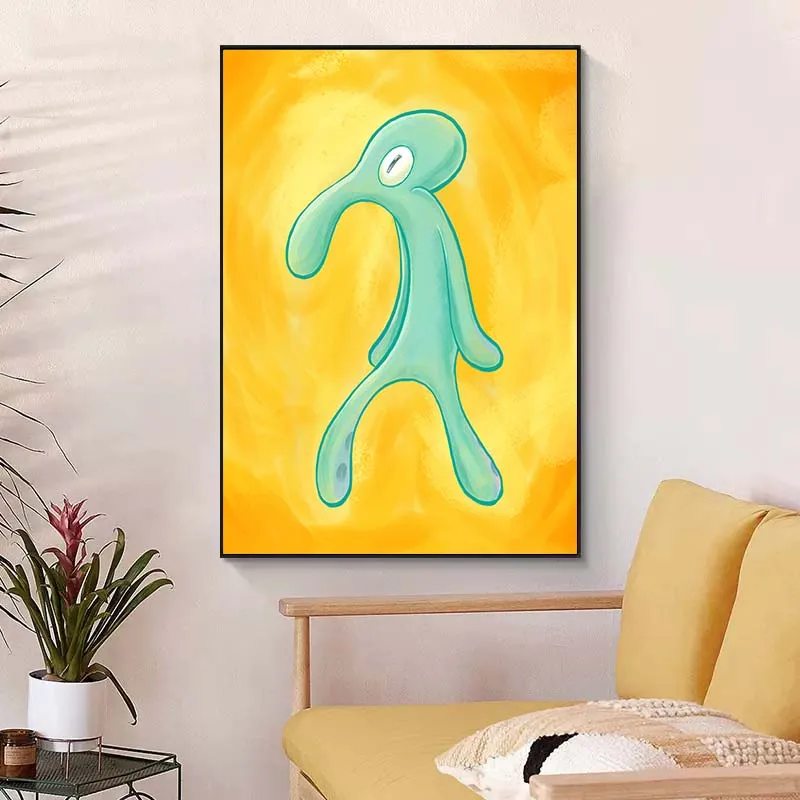 رسومات كرتونية مضحكة ، لوحة قماشية ، ملصق ، غرفة معيشة شمالية ، ديكور منزلي ، صورة ، معرض جريء وصرير #1