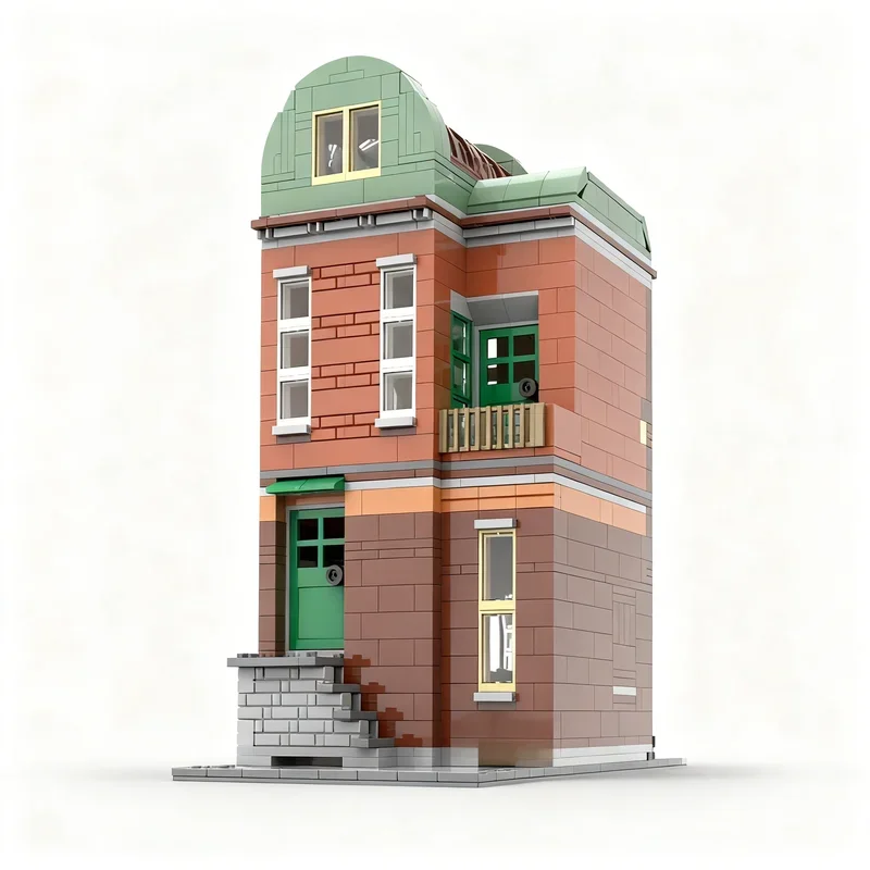 NEW 1504PCS MOC Street View Lvbet Model Custom Building Blocks Architecture DIY Assembly Display Gift Collectible Building Set