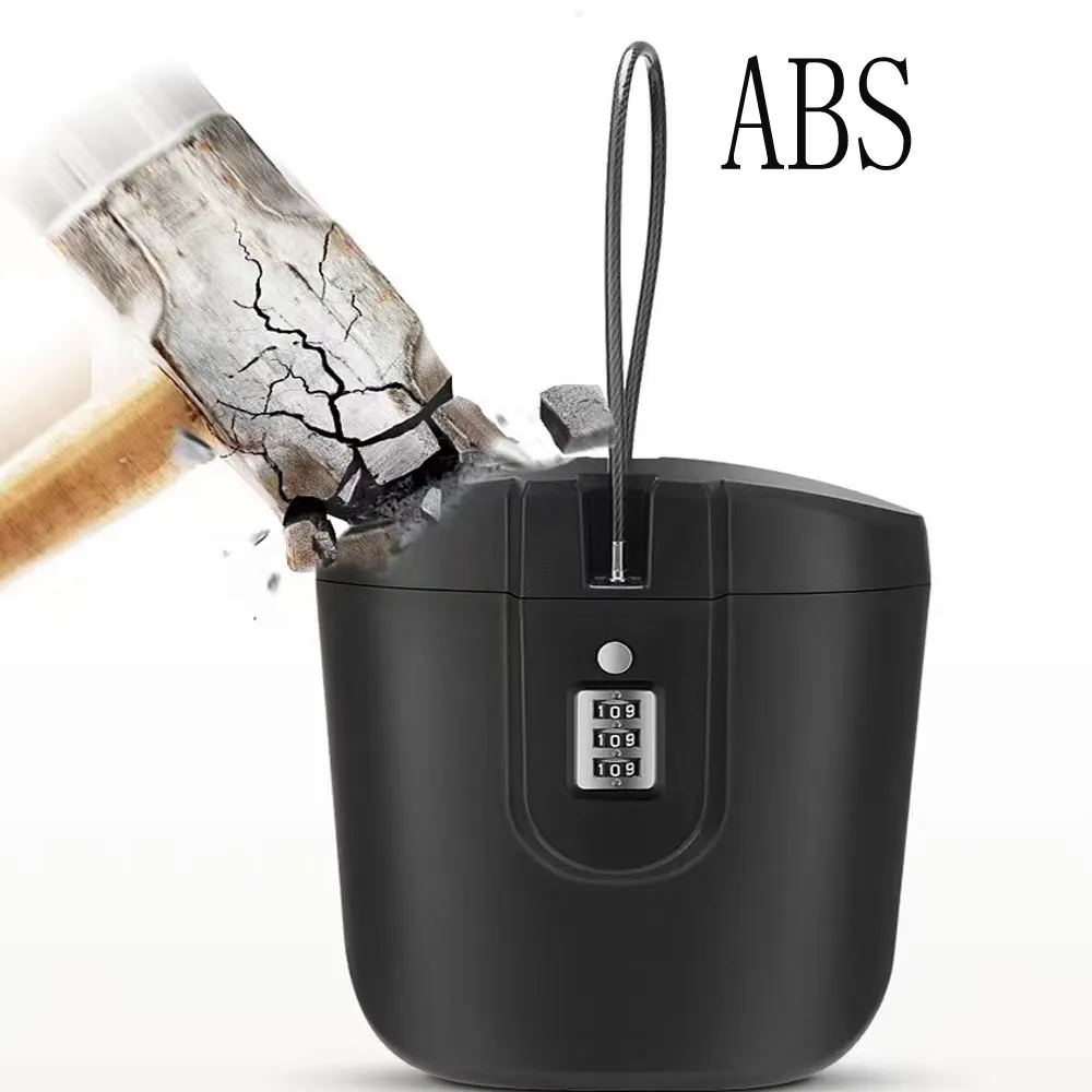 Summer Portable Color Beach Safe Box 3-digit Combination Lock With Steel Wire Outdoor Camp Sports Bucket Security Storage Box
