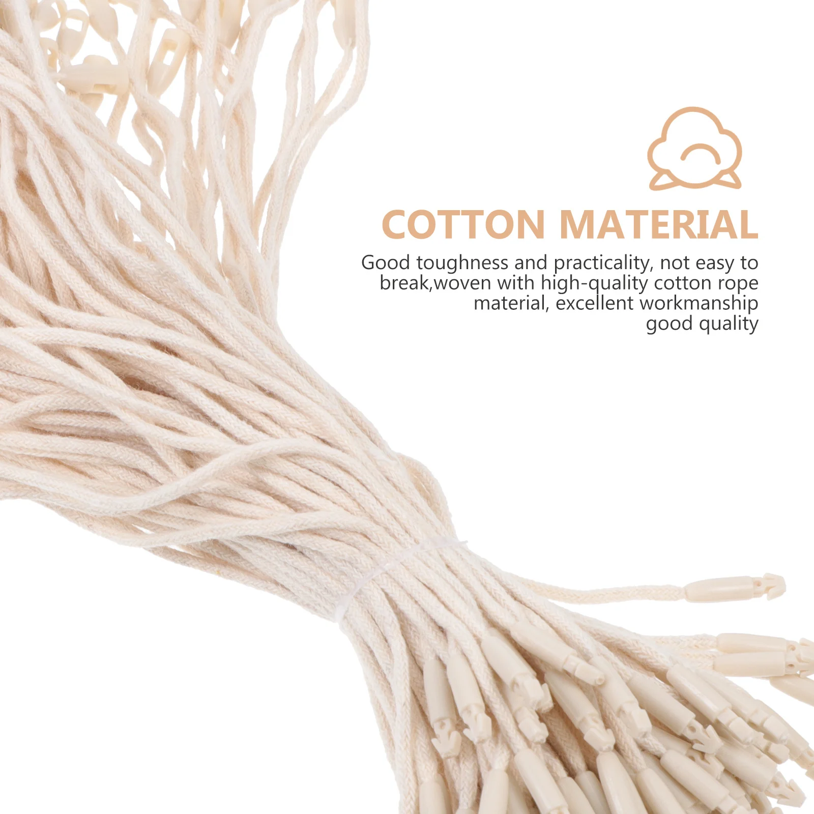 

1000pcs Cotton Garment Tag Rope Thin Strong Cotton String For Price Labels Hang Tags Fastener Durable Tie Shop Use Handicraft