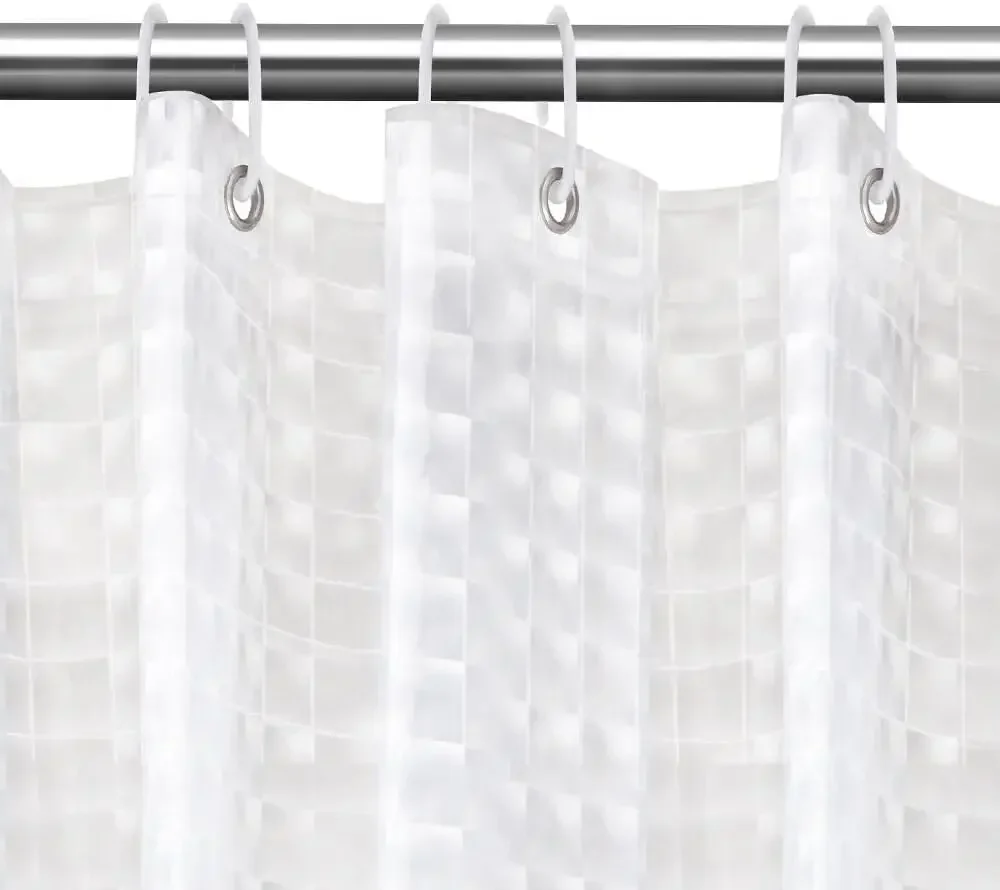 Clear Crystal Waterproof Shower Curtain 3
