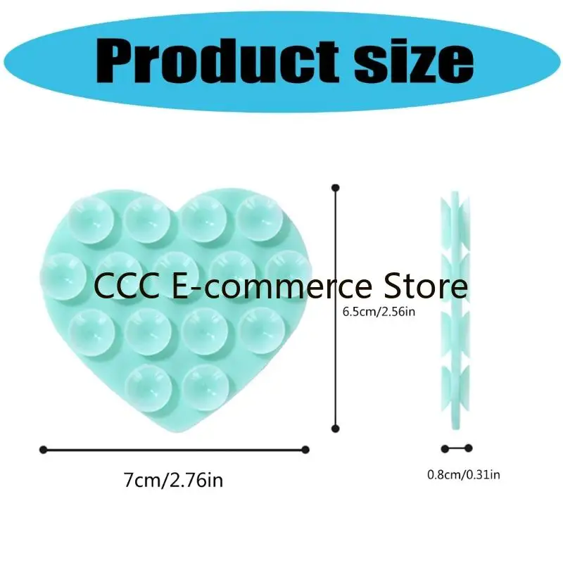 Silicones Suctions Phone Case Adhesive Mount Handsfrees, Strong Grip Holder for Video for Most Model Phone R58A