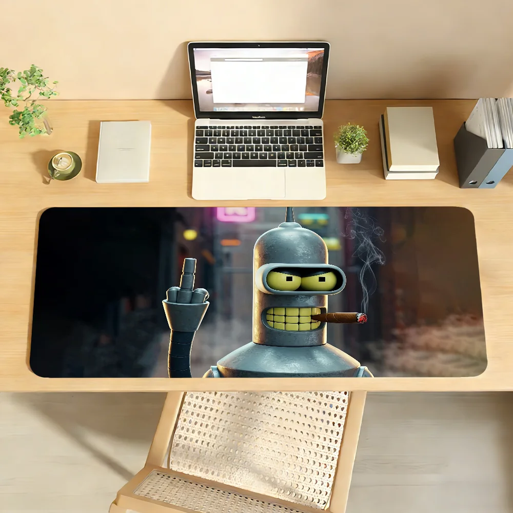 

Коврик для мыши с рисунком F-Futurama-S, нескользящий, с фиксирующим краем, для ПК и ноутбуков, резиновый, для офиса, для клавиатуры, большой, игровой