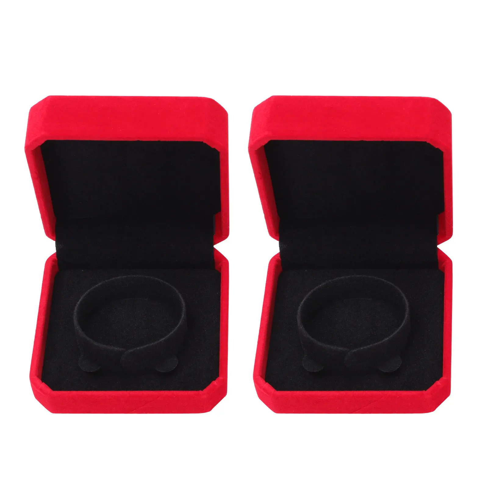 

2pcs Jewelry Box Luxury Necklace Bracelet Storage Gift Case For Wedding Anniversary Engagement Organizer Display Container Lint