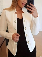 Women Blazer Jacket Women Casual Solid Long Sleeve Open Front Notched Suit Cardigan Women's Blazers & Suit Jackets