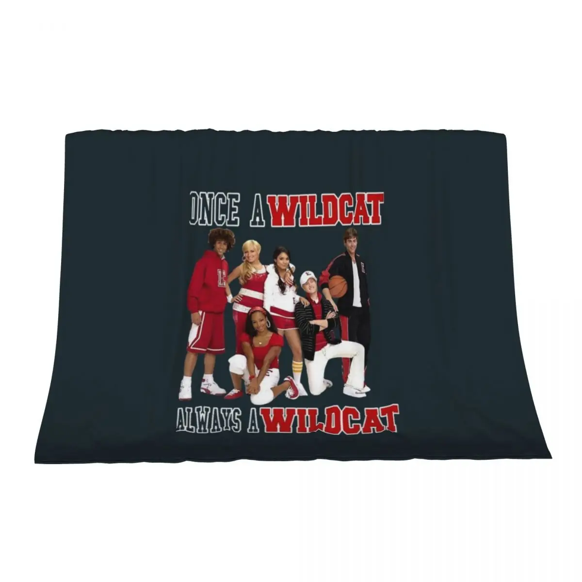 

Funny Gift High School The Movies Musical Retro Wave Throw Blanket Soft Thins Flannels Retros Blankets