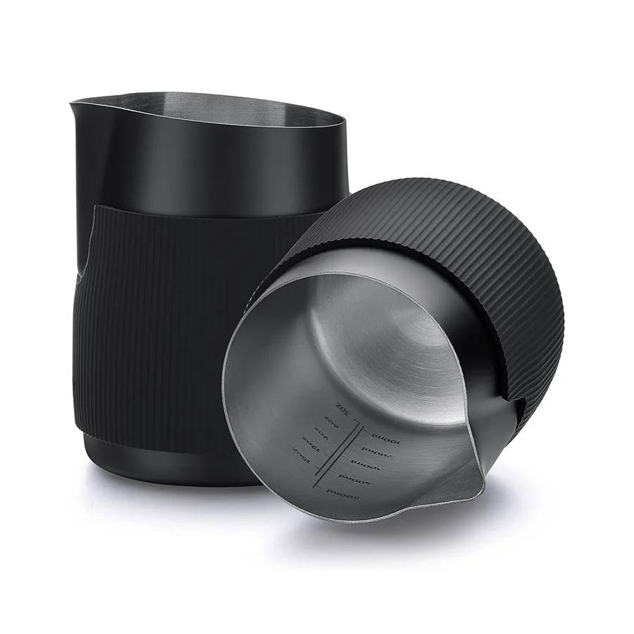 Magpie 350ml Stainless Steel Coffee Latte Art Cup with Pointed Mouth and Angled Mouth with Scale and Anti-scalding Milk Foam Cup