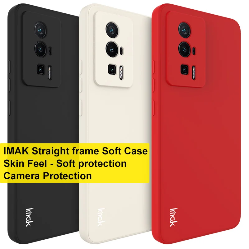 

Тонкий мягкий чехол IMAK из ТПУ для Xiaomi Redmi K60 5G, защитный чехол для телефона с прямой рамкой для Redmi K60