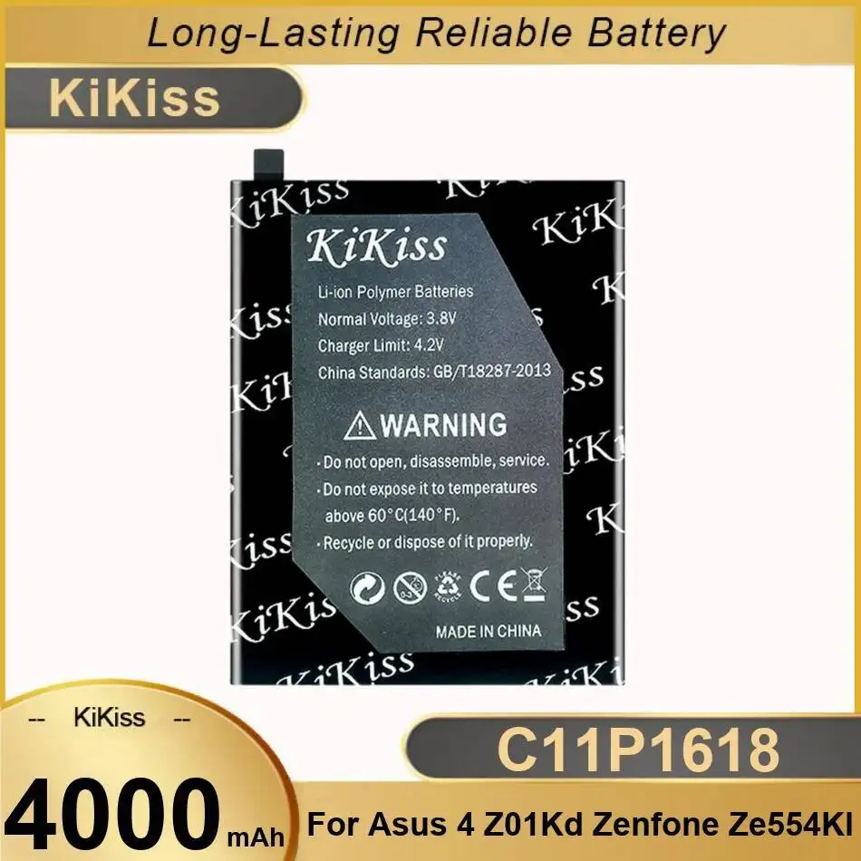 

Long-Lasting Performance Mobile Phone Battery For Asus Zenfone 4 Z01KD ZE554KL C11P1618 4000Mah Stable