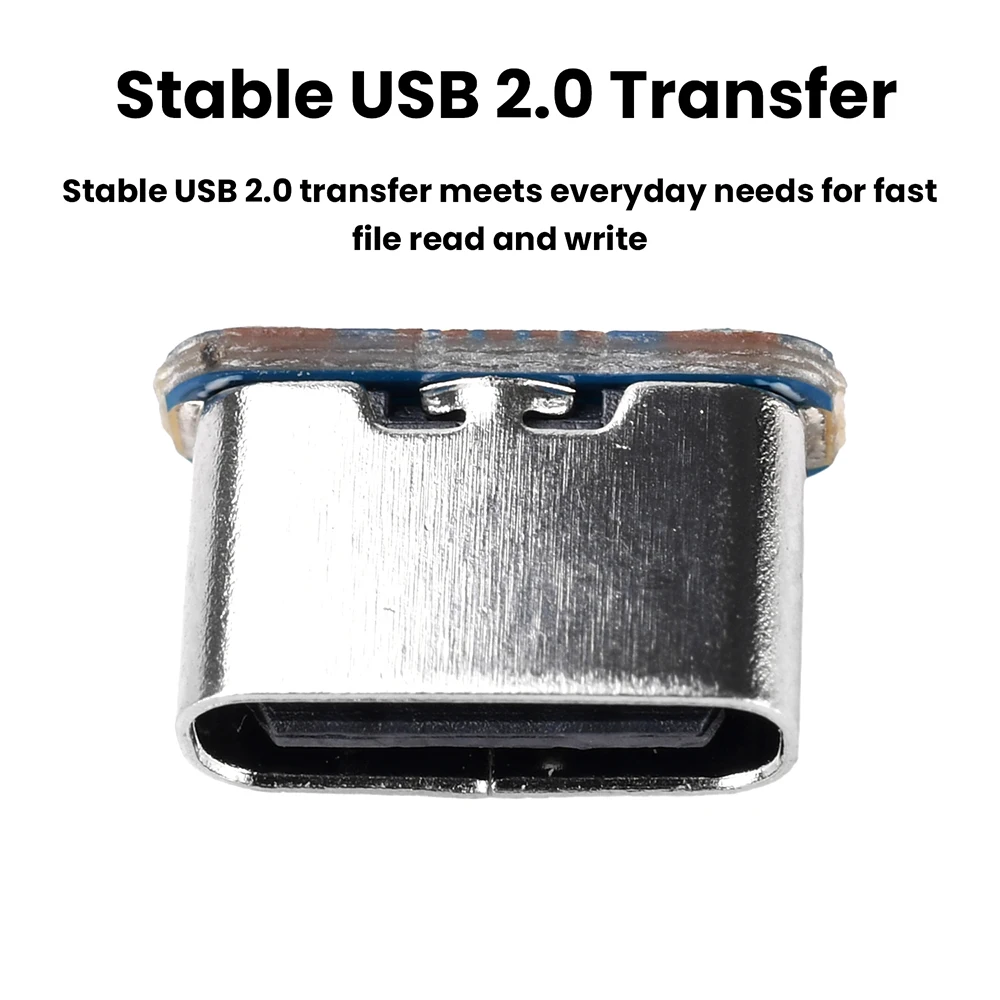 Micro USB to Type-C Adapter Board USB2.0 Charging Data Transmission Soldering DIY Repair Replacement Part