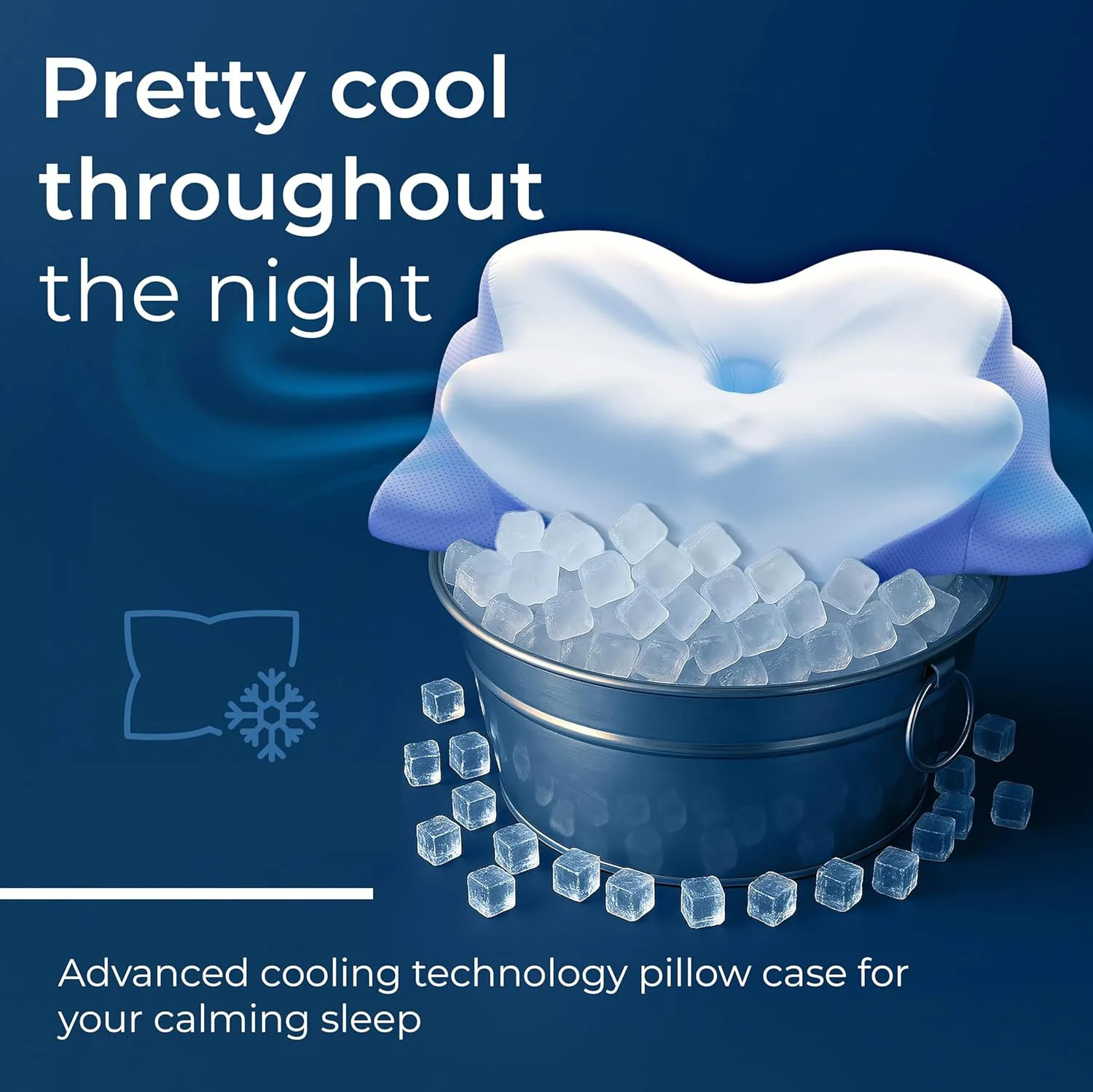 Ice Silk Cool Memory Foam Pillow Cervical Pillow Neck Pain Relief Contour Ergonomic Orthopedic Support Side Back Sleep Pillow