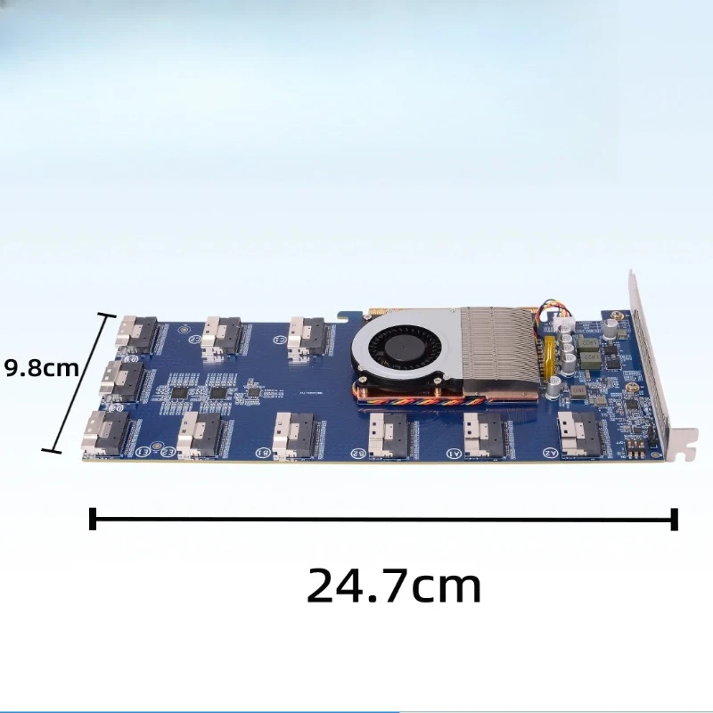 PLX88096 Expansion Card SWITCH Required X16 SFF-8654 Riser 10 Ports To 5 PCIE 4.0 X16 /10 PCIE 4.0 X8 Connect U.2 Hard Drives