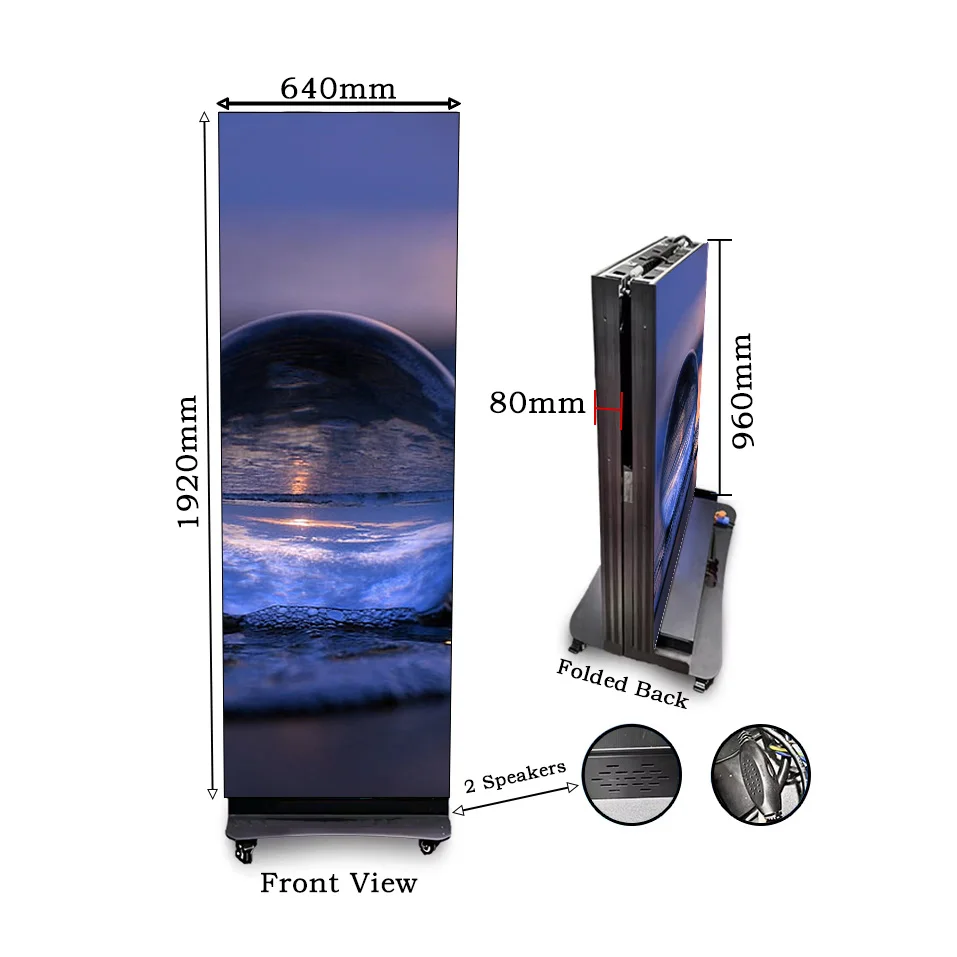 Customizable Manufacturer Cheap Price Direct Sale Customize High Quality Foldable Led Poster Screen