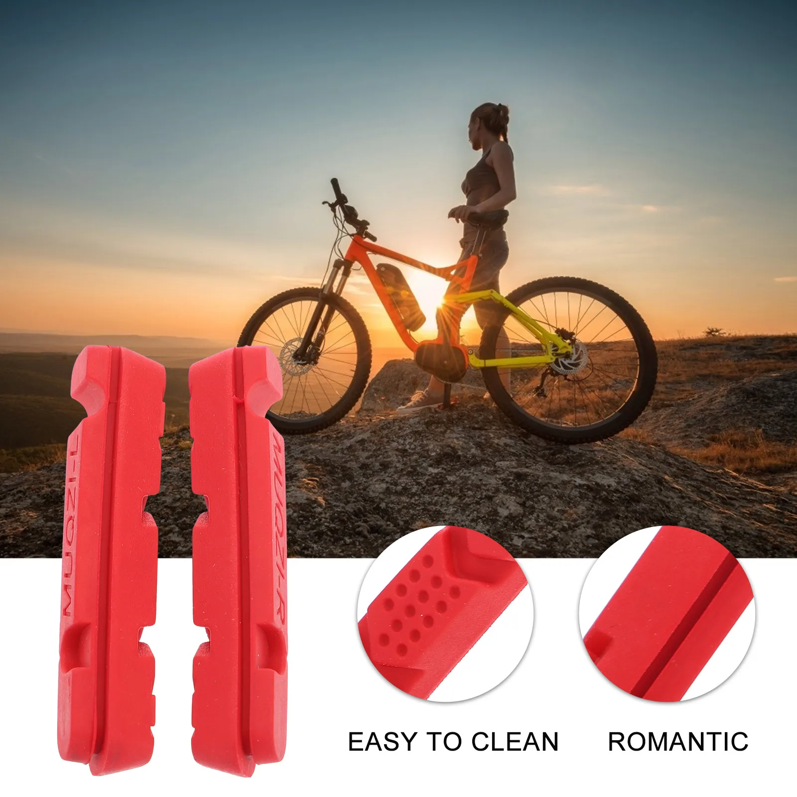 

Bicycle Brake Pads Folding Cycling Supplies Road Professional Accessories Durable Hard Material Long Lasting Brake
