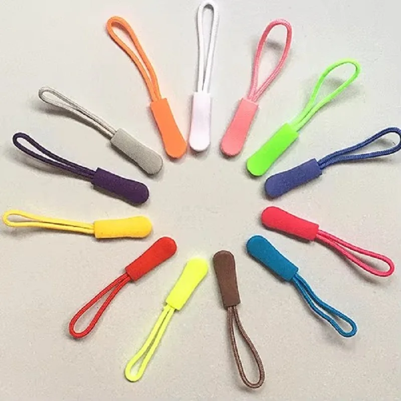10/20Pcs Zipper Pull Puller End Fit Rope Tag Fixer Zip Cord Tab Replacement Clip Broken Buckle For Travel Bag Suitcase Tent