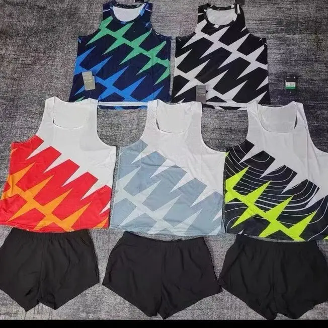 Mens Run Vest Sleeveless Tank Top Speed Fitness Athletics Track Field Singlet Breathable Summer Lightweight Gym Shirt Tee