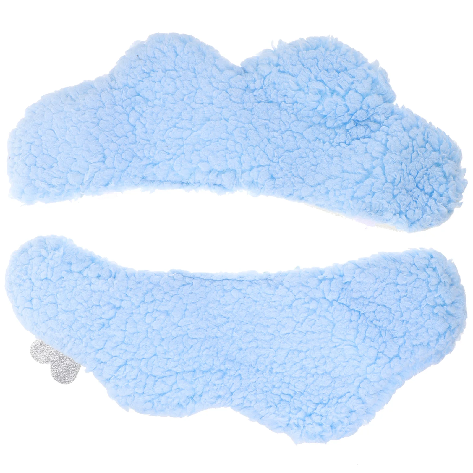 

2pcs Cotton Toilet Pad Sky-blue Flannel Cushion Warm Soft Comfortable Bathroom Supplies Home Daily Necessities Cloud Shaped