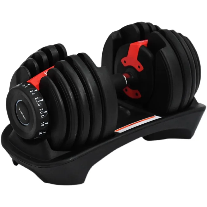 Adjustable Dumbbell 24KG/40KG Dumbbell Set with Tray for Workout Strength Training Fitness