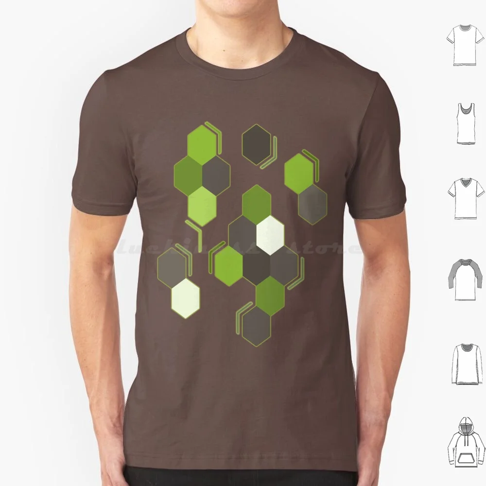 Hexagonal Scales T Shirt Big Size 100% Cotton Zygarde Pkmn Pattern Geometric Geometry Scales Gamefreak Xyz Video Game Videogame