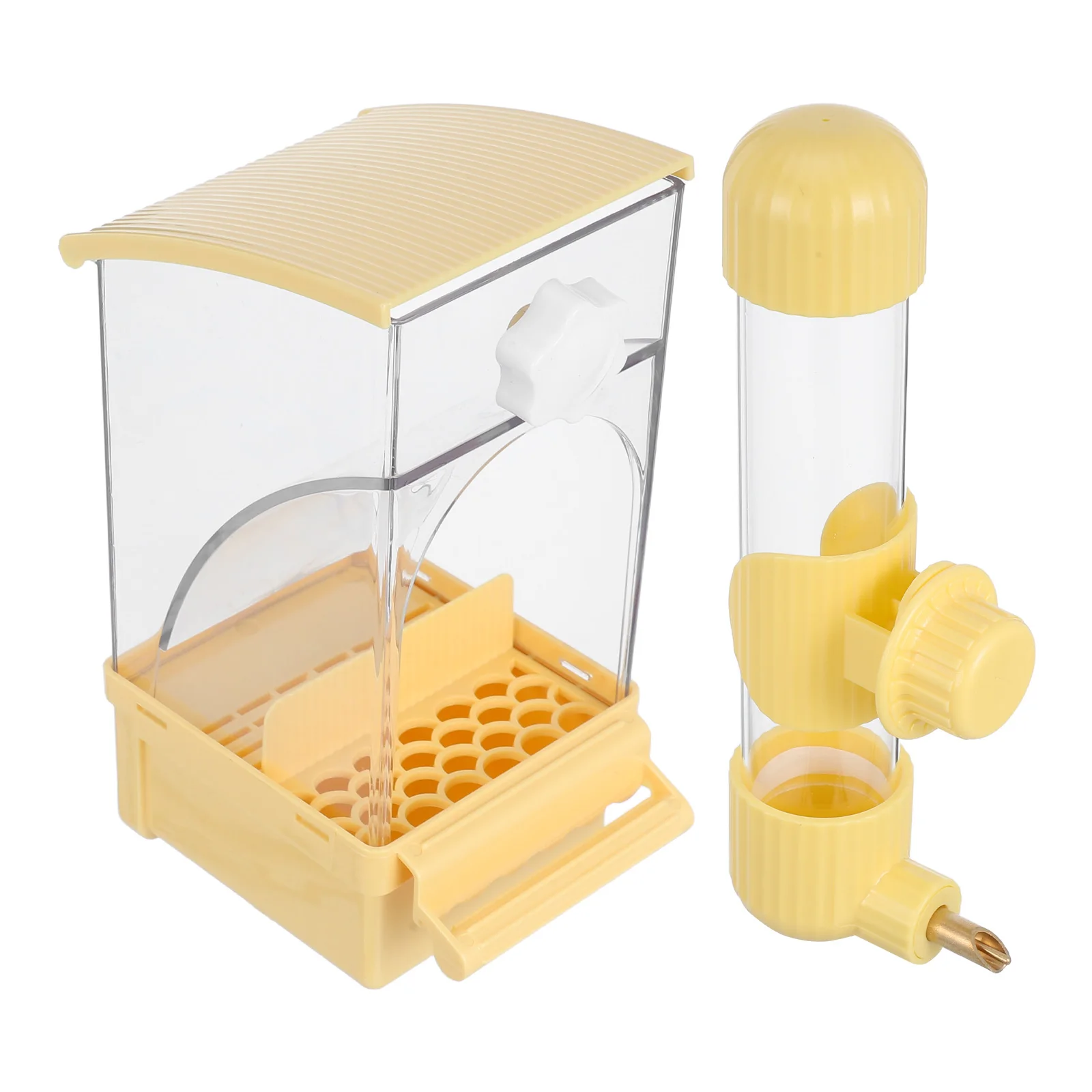 

Parrot Feeder Set Bird Food Container Cage Drinker Automatic Feeding Watering Dispenser Durable FitsCages