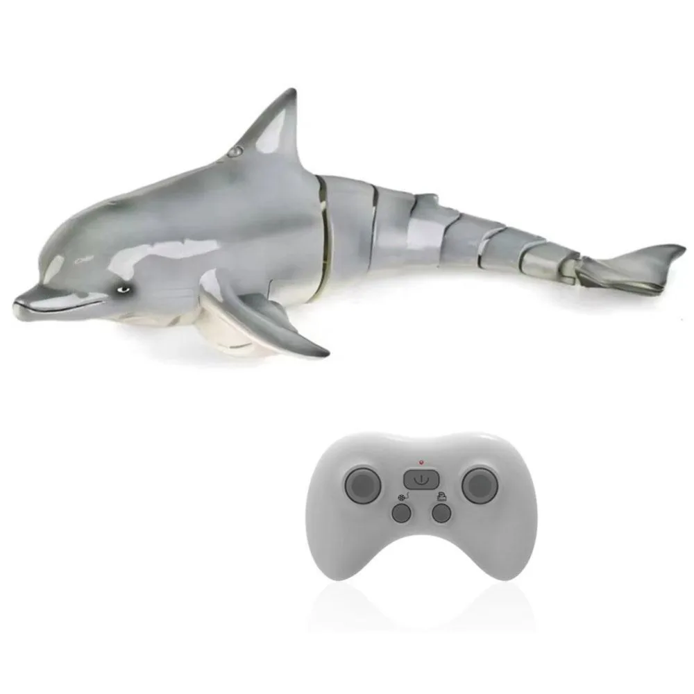 Remote Control Dolphin 2.4G Simulation RC Animals Boat Toy Electric Radio Controlled Ship Water Outdoor Toys for Kids Boys Gifts