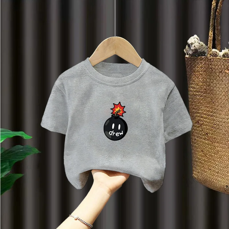 Sports and leisure children's short-sleeved T-shirt popular digital printing round neck short-sleeved cartoon animation top