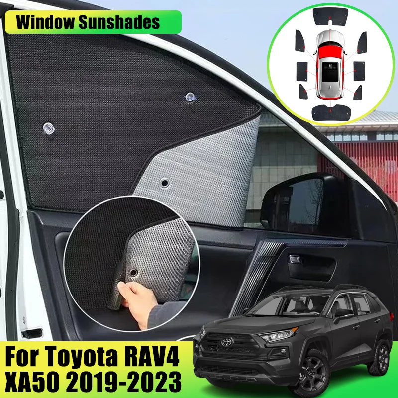 

Full Car Coverage Sunshade For Toyota RAV4 RAV 4 XA50 2019-2023 2020 Car Rear Side Sunscreen Window Sunshade Cover Accessories