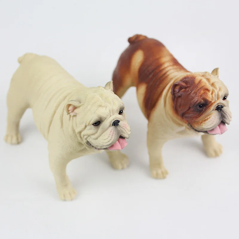 Children's solid simulation wild animal model dozing Bulldog pet dog toy accessories