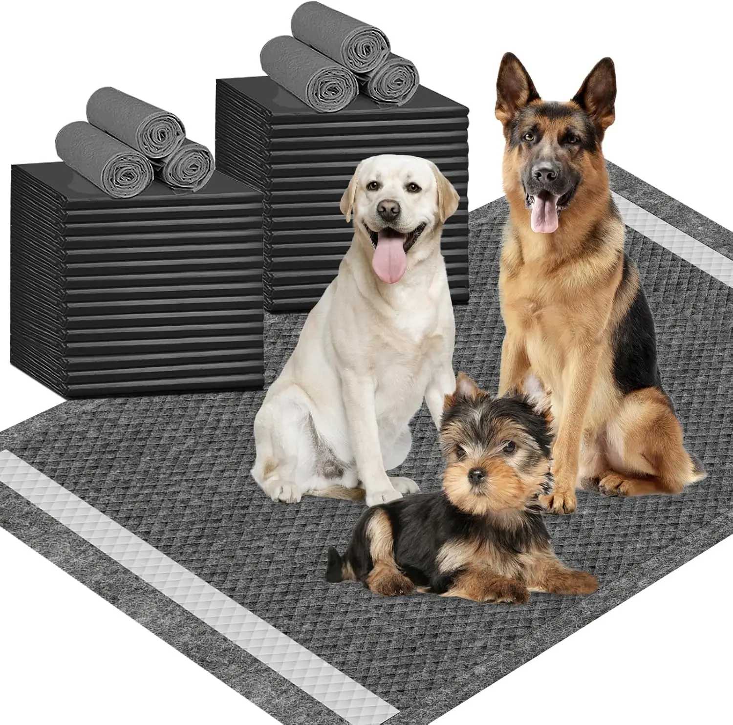 

Extra Large Dog Training Pads, 36x44 Inches, 30 Count for Large Breeds or Multiple Dogs with Odor Control and Adhesive Strips