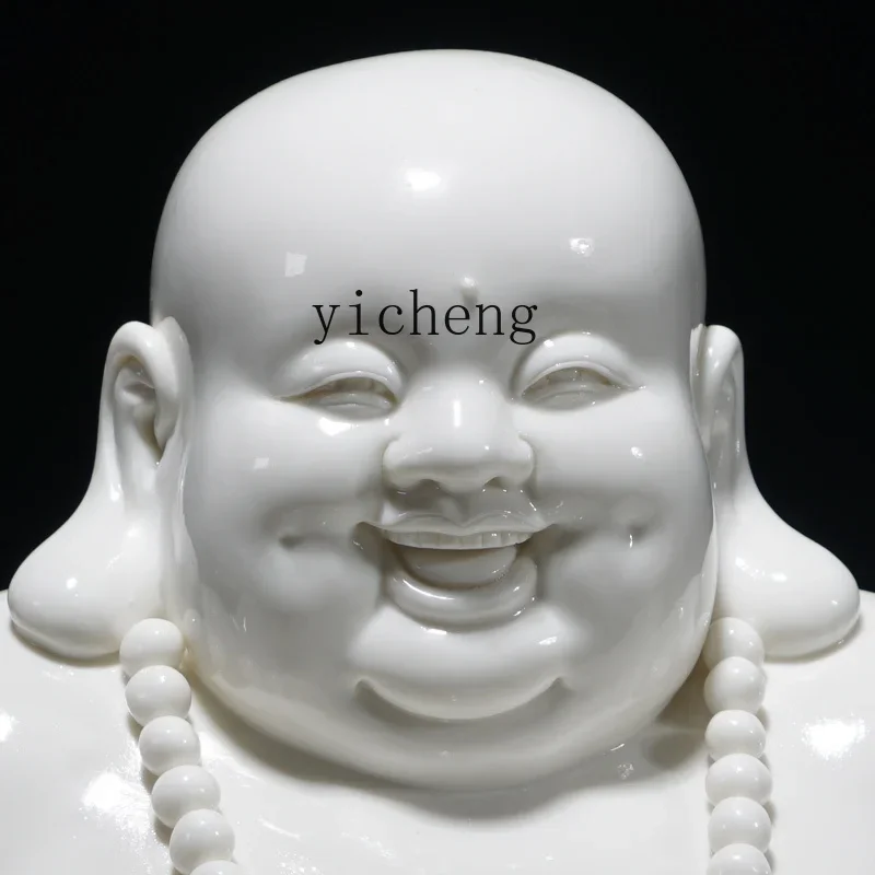 FX-1   Home Decor Large Belly Buddha Chinese Style Wealth-Attracting Figure Vintage Ceramic