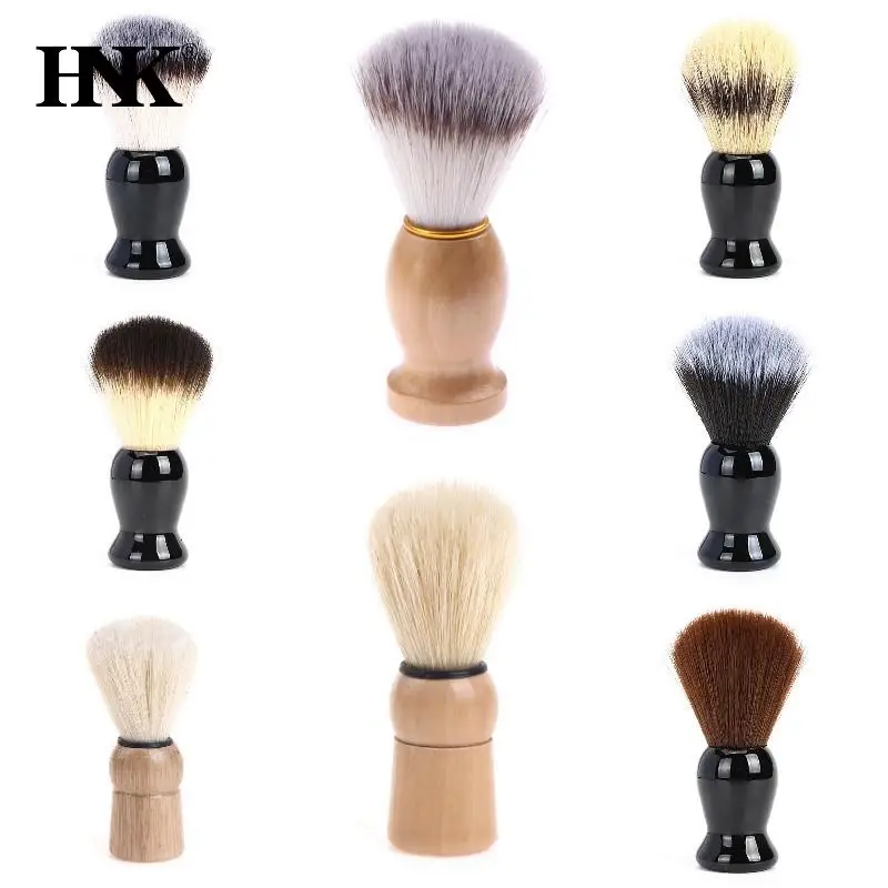 Natural Badger Hair Men's Shaving Brush Barber Salon Men Facial Beard Cleaning Appliance Shave Tool Razor Brush With Wood Handle