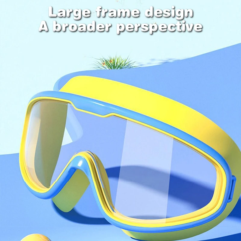 نظارات للأطفال أو الكبار مكافحة الضباب مع سدادة الأذن لا تسرب واضح نظارات السباحة للبنين بنات بركة الشاطئ نظارات السباحة