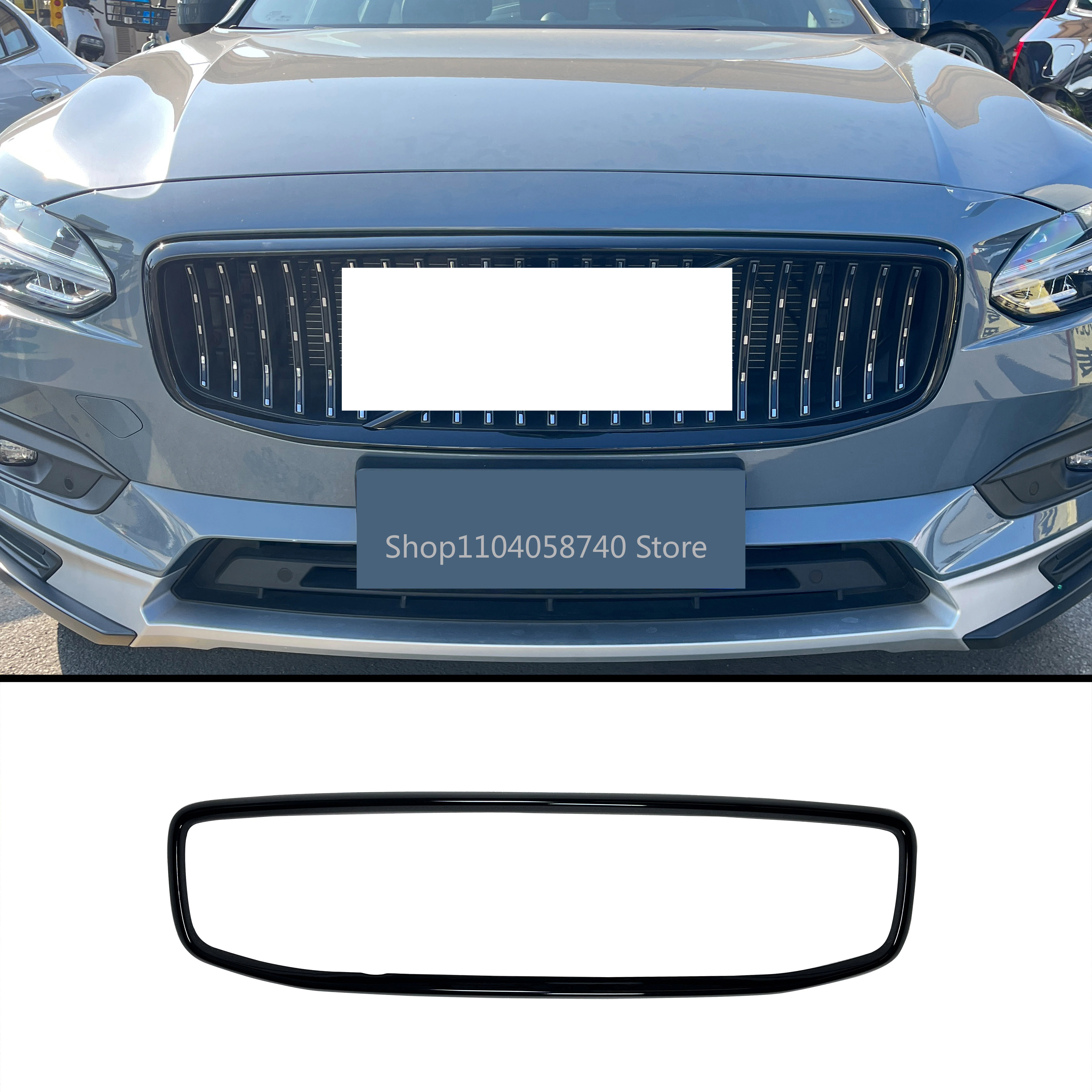 Fit For VOLVO S60 S90 XC40 XC60 V60 V90 Front Bumper Change to black.DIY upgrade vehicle.Installed at the front of the car.