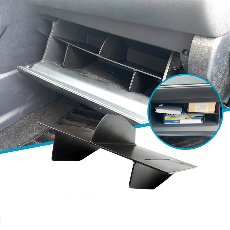 For Toyota Harrier 80 XU80 2021 2022 Co-pilot Glove Box Clapboard Organizer Storage Rack Shelf Car Interior Storage Partition