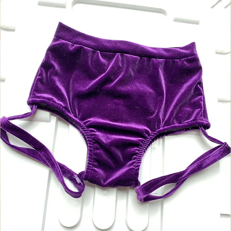 Lady Mini Hollow Out Hot Pants Slim High Waist Velvet Shorts Pole Dance Sexy Rave Night Bar Dancewear Stage Performance Outfits