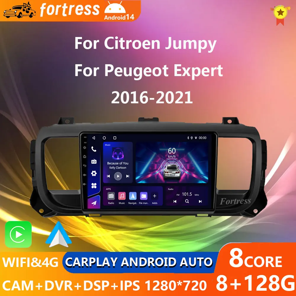 

For Citroen Jumpy Peugeot Expert 2016 - 2021 Android Car Radio Multimedia Player Carplay Navigation GPS Touch Screen Auto Stereo