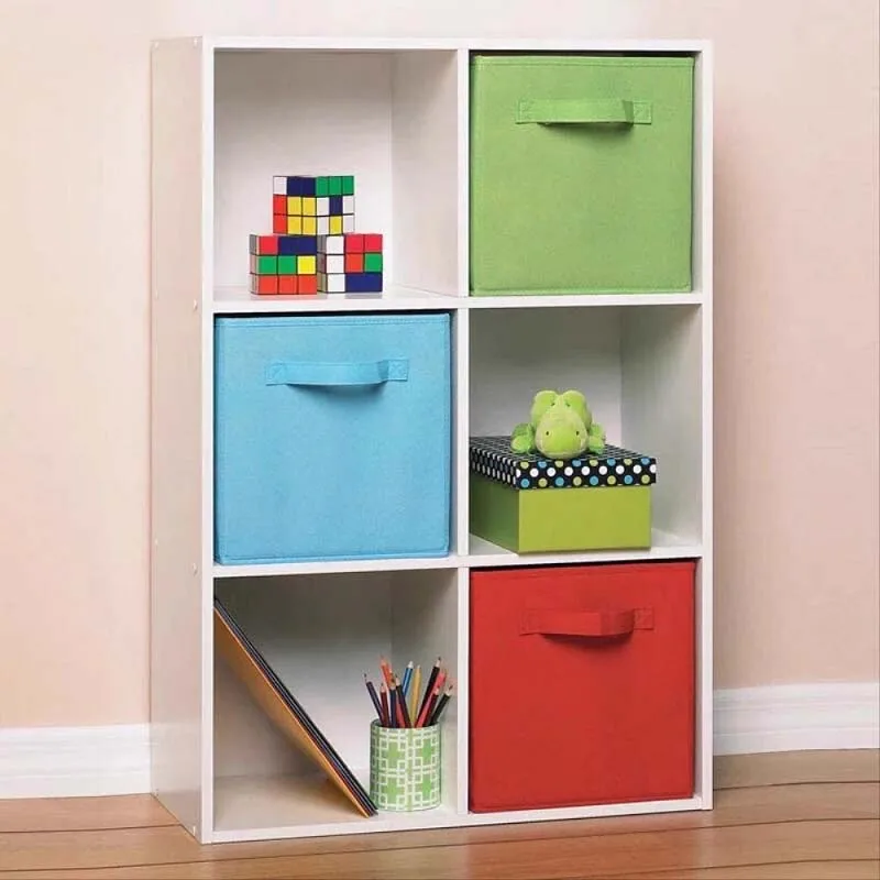 Large simple plain sundries can be folded kindergarten toy organization basket to receive bookcase home