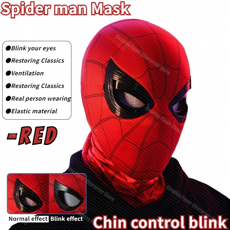 アイアン・スパイダーマン 3Dマスク 映画 スーパーヒーロー ロールプレイング ヘッドウェア 小道具 目付き モバイルパーティー ドレスアップ ヘッドウェア 大人 子供 ファンギフト