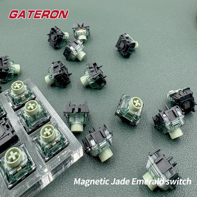 GATERON Magnetic Jade Emerald Switch Tactile Freely Setting Pre-Travel Hall Sensor Effect for Magnetic Keyboard Gaming Office